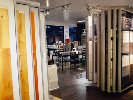 Materiali in showroom